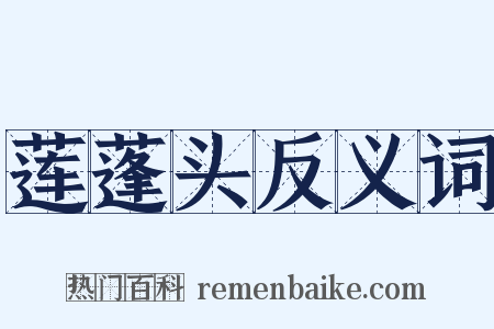 莲蓬头反义词是什么意思的图片